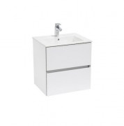 Тумба підвісна з раковиною для ванної Roca Cube 65 см білий глянсовий A85119B806