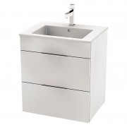 Тумба подвесная с раковиной для ванной Roca Suit 55х42,2 см белый глянец A85118A806