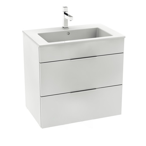 Тумба подвесная с раковиной для ванной Roca Suit 64х42,2 см белый глянец A851180806