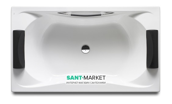 Ванна акриловая прямоугольная Roca BeCool 190х110 с ручками и выпускным комплектом белая A247989001