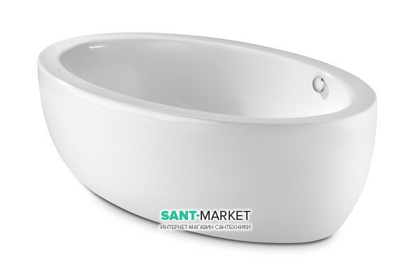 Ванна акрилова окремостояча Roca Georgia 185х100 з панеллю і сифоном біла A24T445000