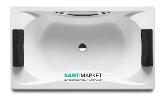 Ванна акрилова прямокутна Roca BeCool 190х110 з ручками і випускним комплектом біла A247989001