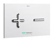 Кнопка смыва для унитаза Roca PL6 двойной смыв пластик хром A890085001