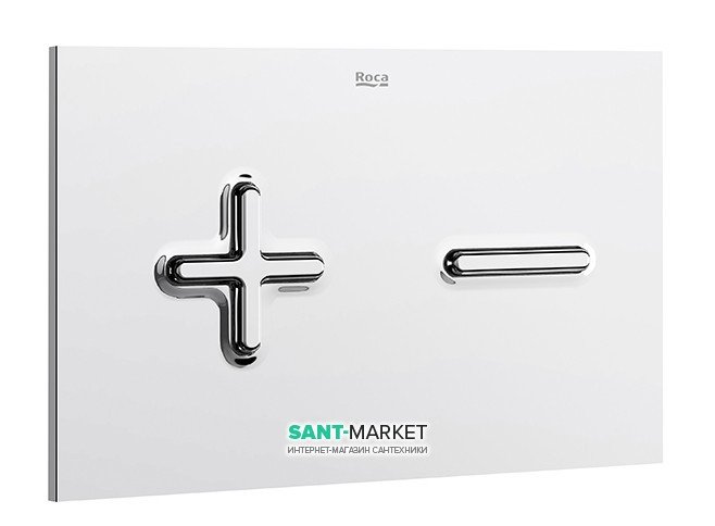 Кнопка змиву для унітазу Roca PL6 подвійний змив пластик хром A890085001