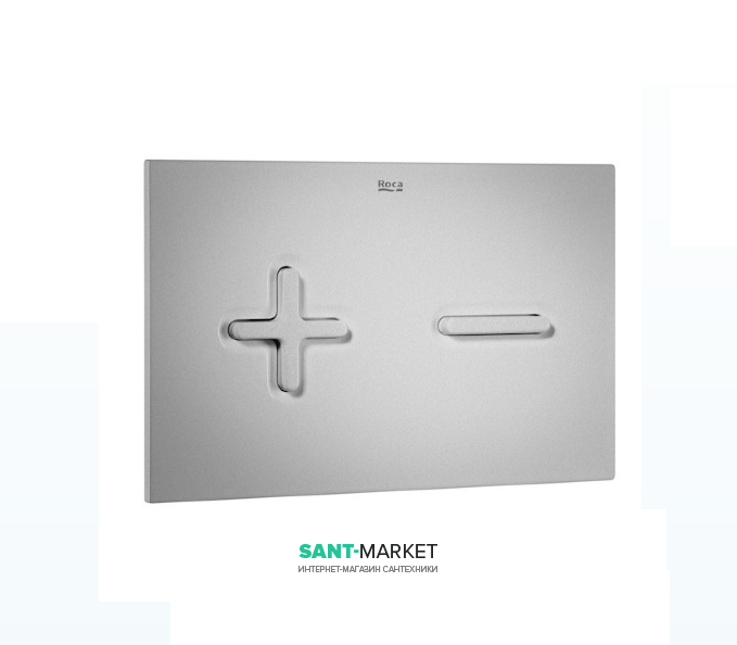Кнопка змиву для унітазу Roca PL6 подвійний змив пластик матовий хром A890085002