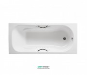 Ванна чугунная Roca Malibu 170х75 см 185 л с противоскользящим покрытием белый A230970001