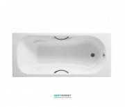Ванна чугунная Roca Malibu 170х75 см 185 л с противоскользящим покрытием белый A230970001