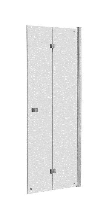 Дверь душевая универсальная Roca Capital 90х195 профиль алюминий хром прозрачное стекло AM4509012M