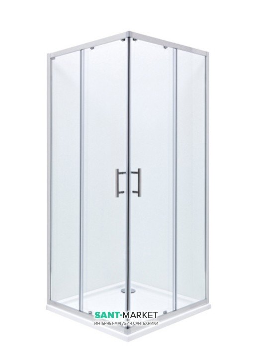 Душова кабіна Roca Town Square 90х90 профіль алюміній хром прозоре скло AMP160901M
