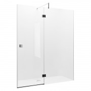 Двері душова орні Roca Metropolis 100х195 профіль алюміній хром прозоре скло AMP3410012M