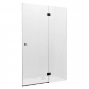 Двері душова орні Roca Metropolis 90х195 профіль алюміній хром прозоре скло AMP3409012M