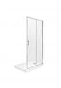 Двері душова складається Roca Town 80х195 профіль алюміній хром прозоре скло AMP1908012M