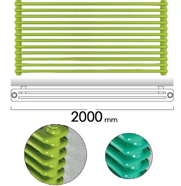 Радіатор опалення Instal Projekt Tubus 3 53,1х200 см трубчастий 11 секцій сталь палітра IP на вибір TUB3-200 / 11