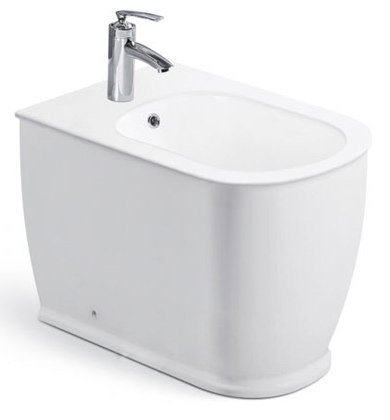 Біде підлогове Volle Puerta 58.5х38 см з отвором під змішувач кераміка колір білий 13-16-078