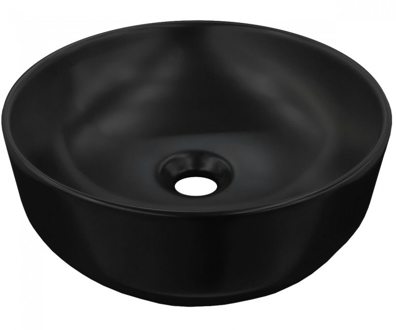 Раковина для ванної накладна Volle 35.5х35.5 см кераміка чорний матовий 13-01MBlack-040