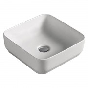 Раковина для ванної накладна Volle 36х36 см кераміка білий матовий 13-01M-035