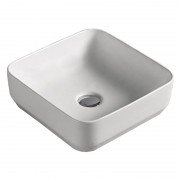 Раковина для ванної накладна Volle 36х36 см кераміка білий матовий 13-01M-035