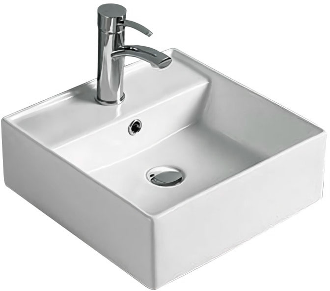 Раковина для ванной накладная Volle 40.5х40.5 см керамика белый матовый 13-01M-102