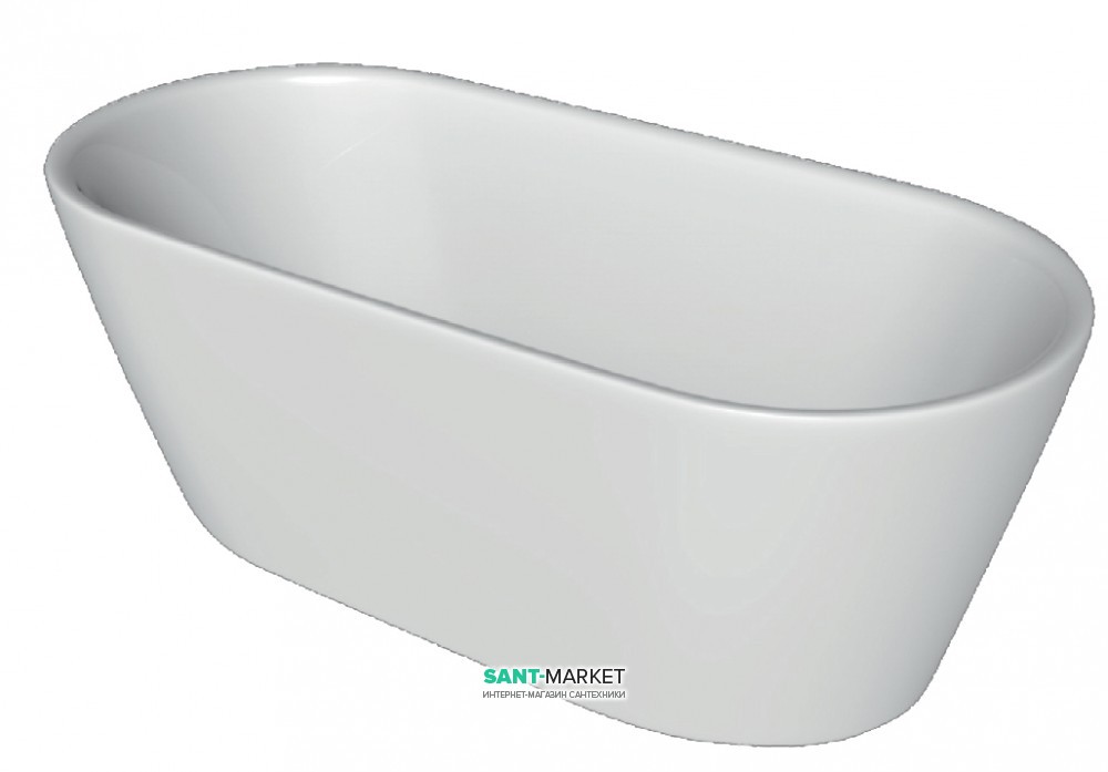 Ванна акриловая отдельностоящая Volle 160х75 с лицевой панелью и сифоном cliсk-claсk белая 12-22-612