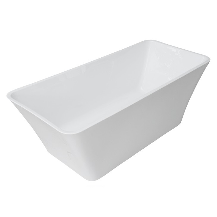 Ванна акриловая отдельностоящая Volle 170х75 с лицевой панелью сифон-автомат белая 12-22-348