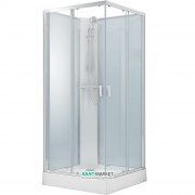 Душевая кабина Volle Solar 90х90 угловая профиль алюминий хром стекло прозрачное 11-88-172
