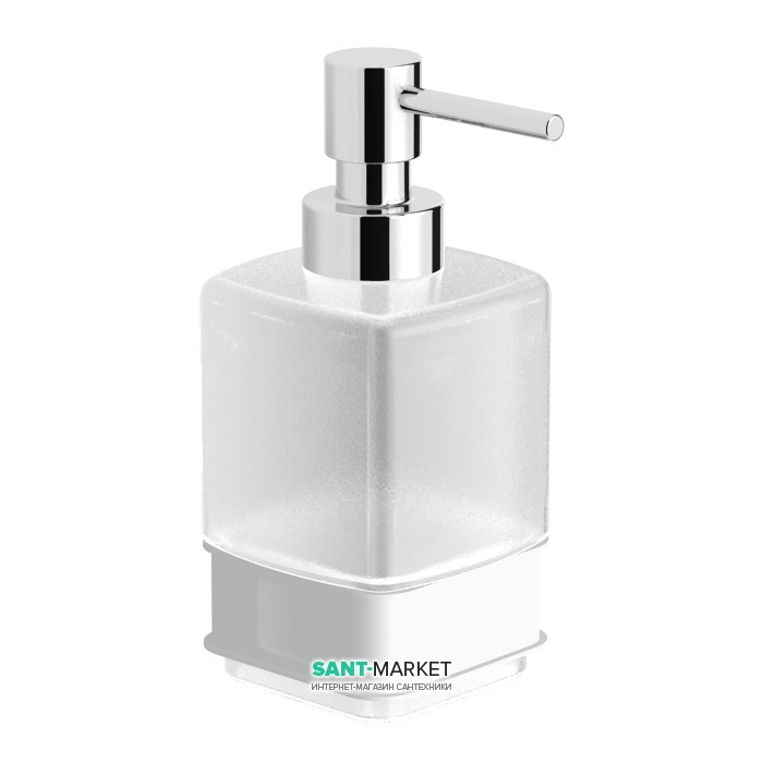 Диспенсер для жидкого мыла Volle Teo матовое стекло с мягким кольцом 15-88-121