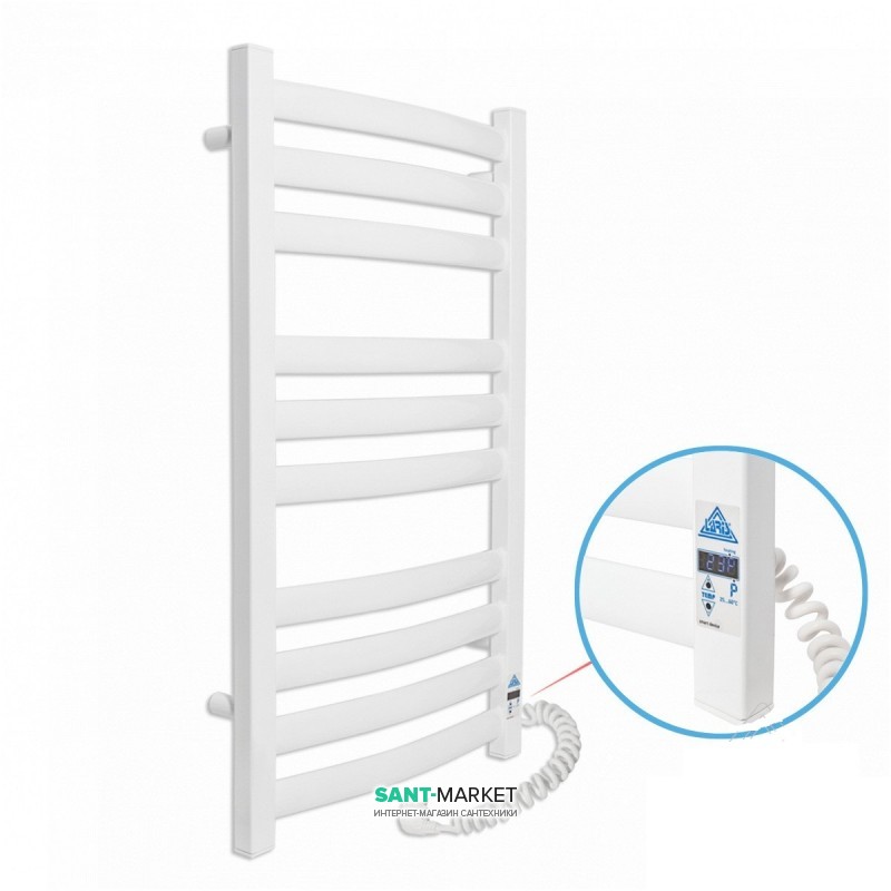 Электрический полотенцесушитель Laris Зебра Атлант Премиум ЧК10 Э 500x900 мм правый 75201084