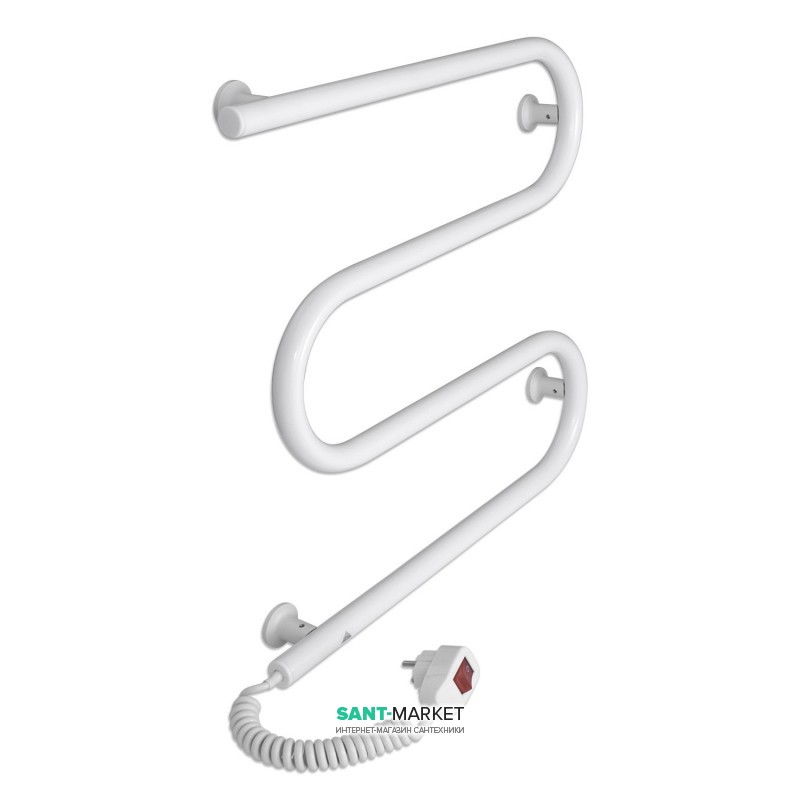 Електричний полотенцесушитель Laris Зебра Змійовик 25 ЧК3 Е 500x500 мм лівий 75201019