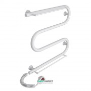 Электрический полотенцесушитель Laris Зебра Змеевик 25 ЧК3 Э 500x500 мм левый 75201037