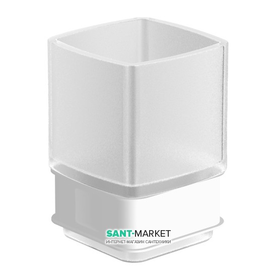 Стакан для зубних щіток Volle Teo матове скло з м'яким кільцем 15-88-111