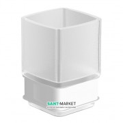 Стакан для зубных щеток Volle Teo матовое стекло с мягким кольцом 15-88-111