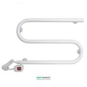 Электрический полотенцесушитель Laris Зебра Змеевик 25 ЧК2 Э 500x330 мм левый 75201017