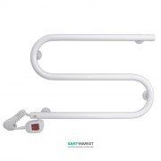 Электрический полотенцесушитель Laris Зебра Змеевик 25 ЧК2 Э 500x330 мм левый 75201017