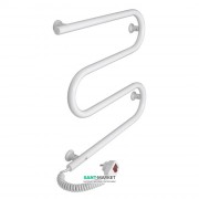 Электрический полотенцесушитель Laris Зебра Змеевик 25 ЧК3 Э 500x500 мм левый 75201019