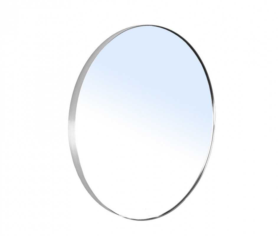 Дзеркало у ванну кімнату Volle овальне 60x60 см на шліфованої нержавіючої рамі 16-06-999