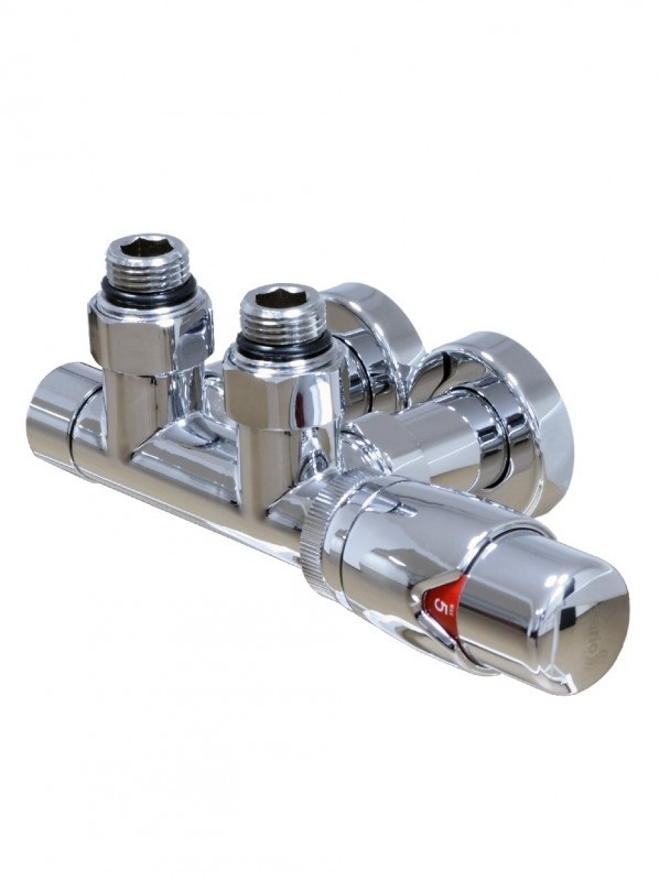 Кран угловой для полотенцесушителя Mario терморегулируемый G1/2