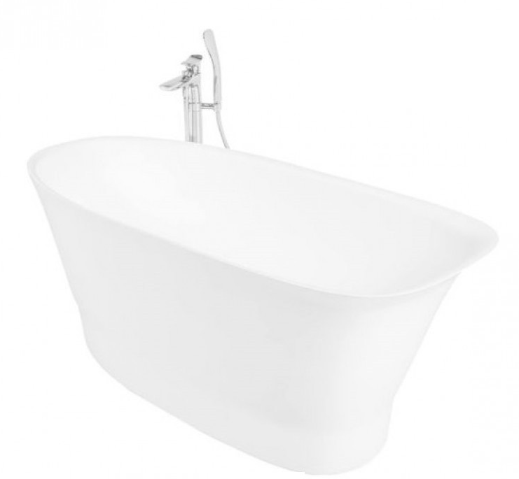 Ванна з штучного каменю Rock Design Барса 142x72 білий 1BR142072