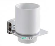 Стакан для зубных щеток Kraus Fortis с настенным держателем керамика/латунь хром KEA-13304CH