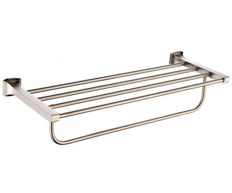 Поличка для ванної Kraus Fortis з тримачем для рушників латунь сатин KEA-13342BN