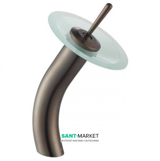 Змішувач водоспад для раковини Kraus Single темний шоколад KGW-1700-ORB