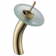 Змішувач водоспад для раковини Kraus Single золото KGW-1700G