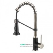 Смеситель для кухни Kraus Bolden нержавеющая сталь/чёрный матовый KPF-1610SSMB