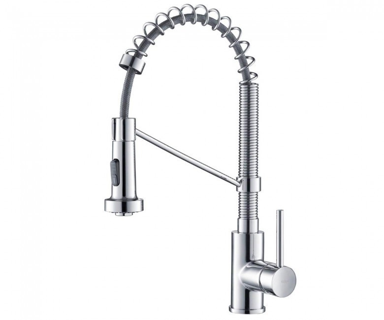 Смеситель для кухни Kraus Bolden пружинный однорычажный хром KPF-1610CH