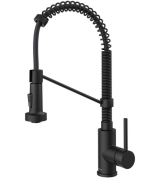 Змішувач для кухні Kraus Bolden пружинний матовий чорний KPF-1610MB