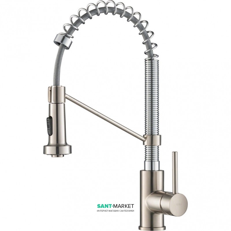 Смеситель для кухни Kraus Bolden пружинный нержавеющая сталь/хром KPF-1610SSCH