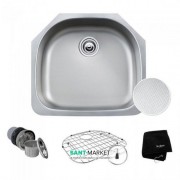 Мойка для кухни асимметричная Kraus Premier Outlast Microshield под столешницу нержавеющая сталь микродекор KBU10E