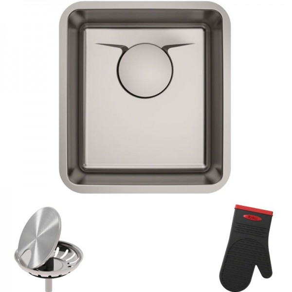 Мойка для кухни прямоугольная Kraus Dex под столешницу нержавеющая сталь Radiant Pearl KD1US17B