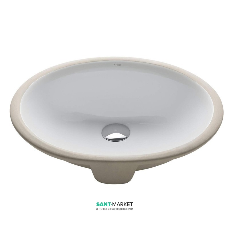 Раковина для ванной Kraus Elavo врезная 45,5х37,5 см керамика белый KCU-211