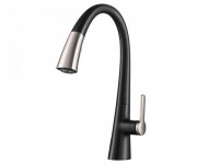 Змішувач для кухні Kraus Nolen нержавіюча сталь / чорний матовий KPF-1673SFSMB