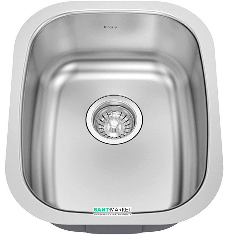 Мойка для кухни прямоугольная Kraus под столешницу нержавеющая сталь хром KBU16